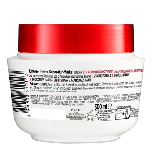 Маска для відновлення сильнопошкодженого волосся L'Oreal Paris Elvital Total Repair 5 300 мл